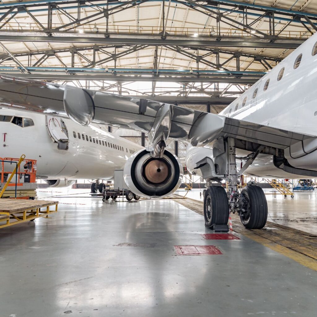 Aerospace industrial manufacturing facility representing industries served by Jet Machine.